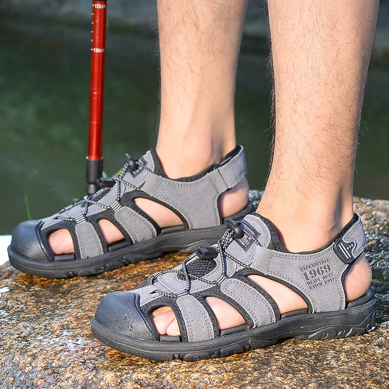 SandalFit Men's Sport Sandals Closed Toe Soft Comfort