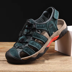 SandalFit Men's Sport Sandals Closed Toe Soft Leather Comfort