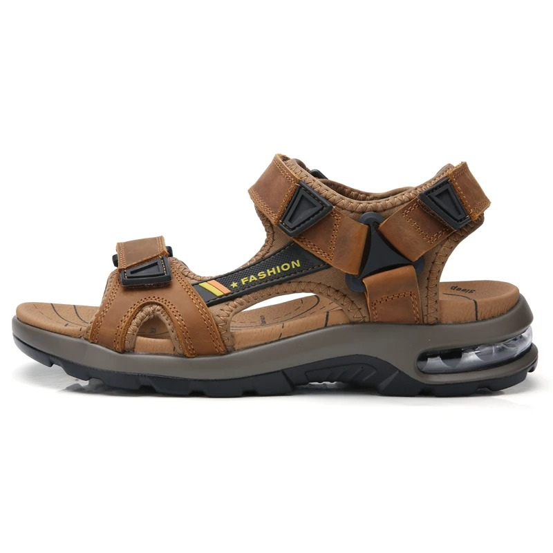 SandalFit Men's Sport Sandals Open Toe Genuine Leather Comfort