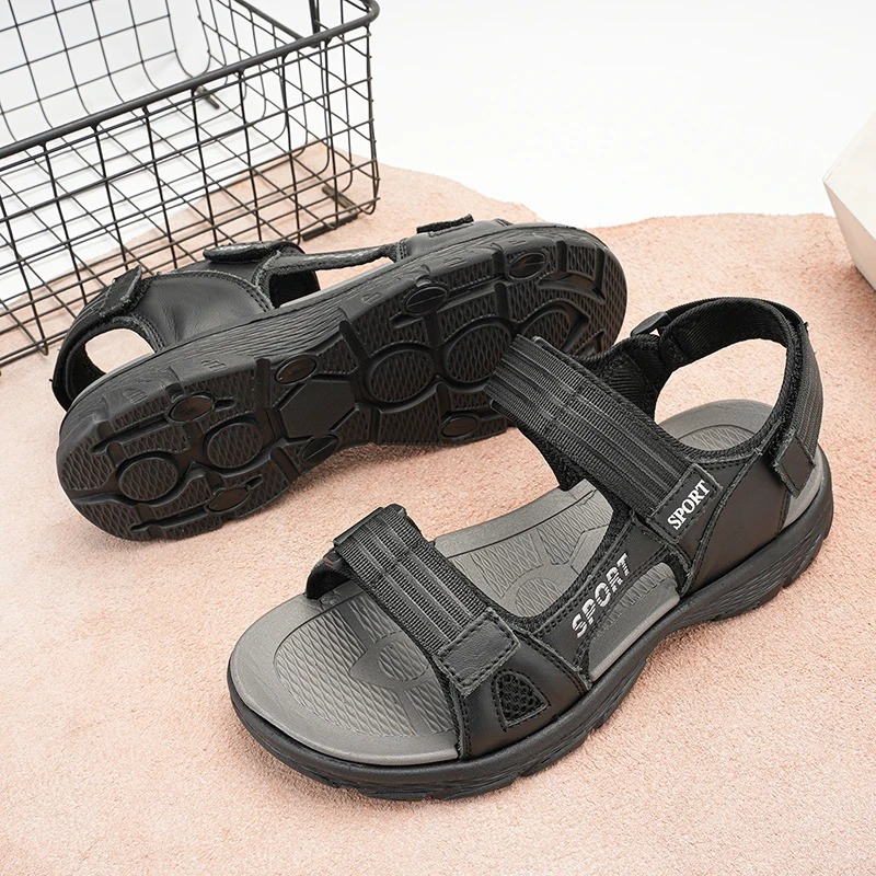 SandalFit Men's Sport Sandals Open Toe Lightweight Leather