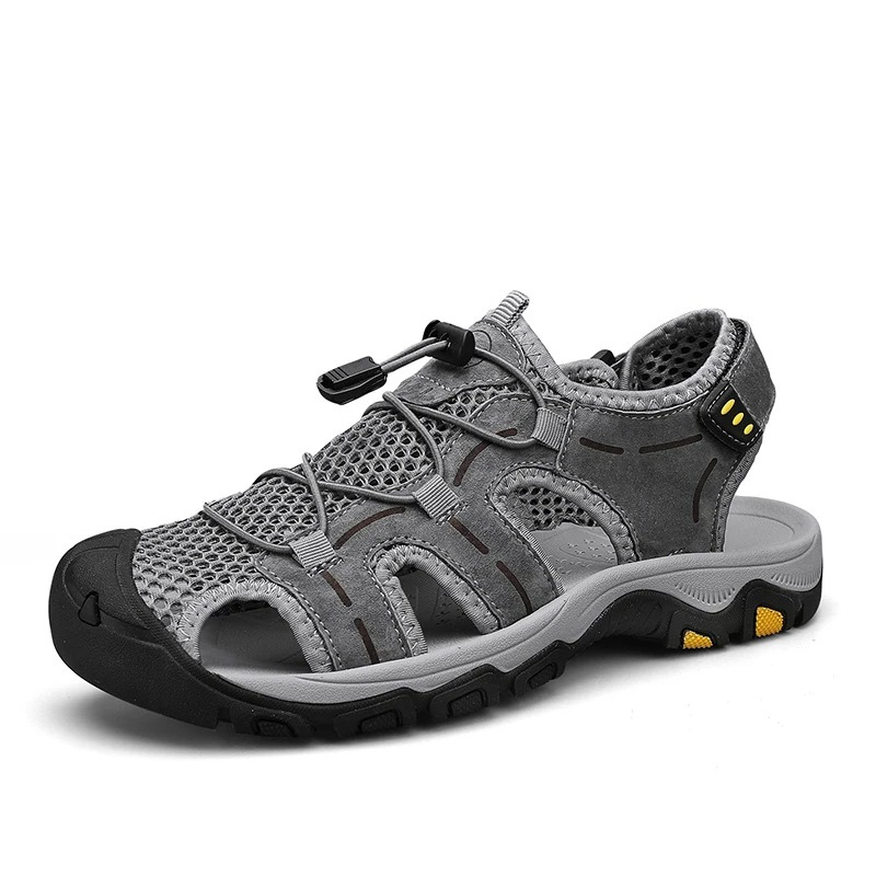 SandalFit Men's Sport Sandals Closed Toe Lightweight Leather