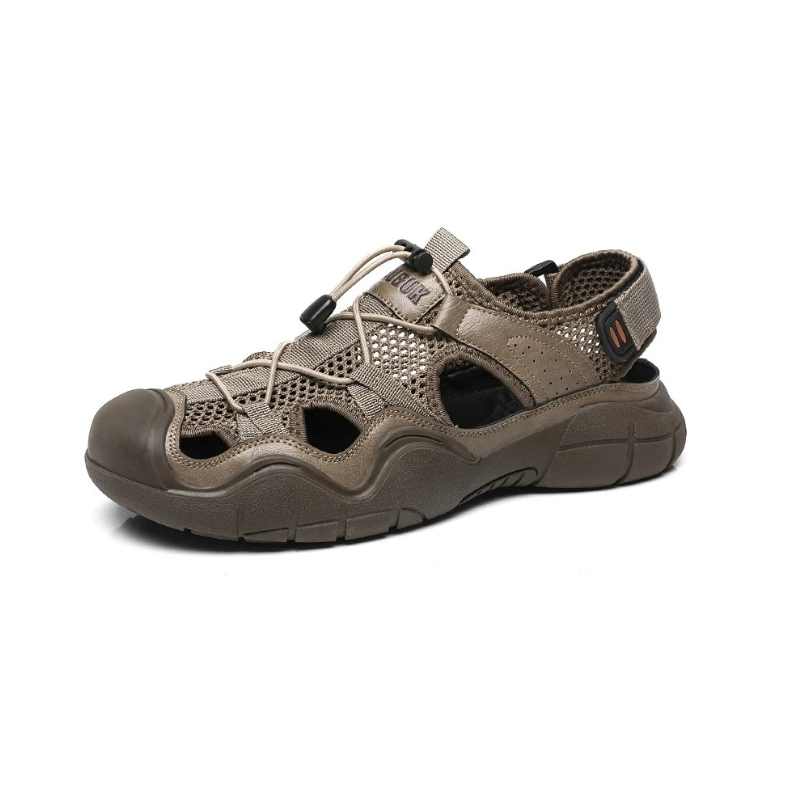 SandalFit Men's Sport Sandals Closed Toe Breathable Mesh Grip
