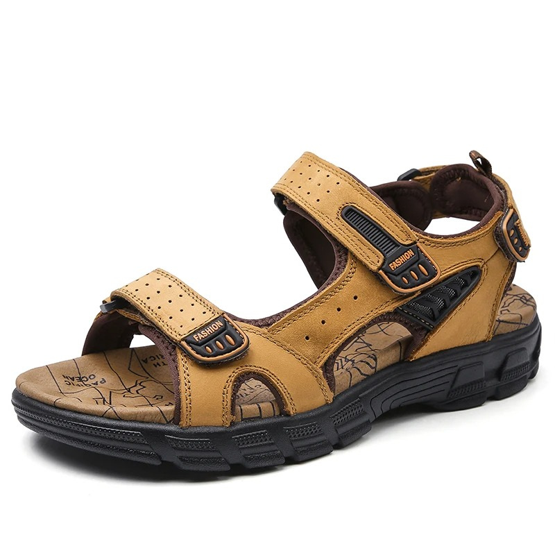 SandalFit Men's Sport Sandals Open Toe Classic Leather Lightweight