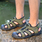 SandalFit Men's Sport Sandals Closed Toe Soft Comfort