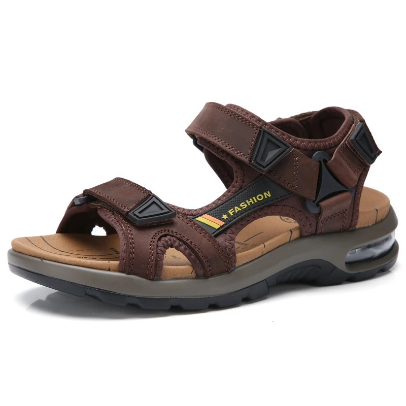 SandalFit Men's Sport Sandals Open Toe Genuine Leather Comfort