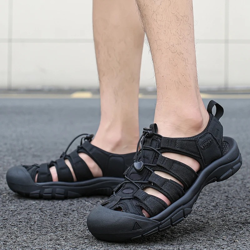 SandalFit Men's Sport Sandals Closed Toe Non-Slip Wading