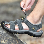 SandalFit Men's Sport Sandals Closed Toe Genuine Leather
