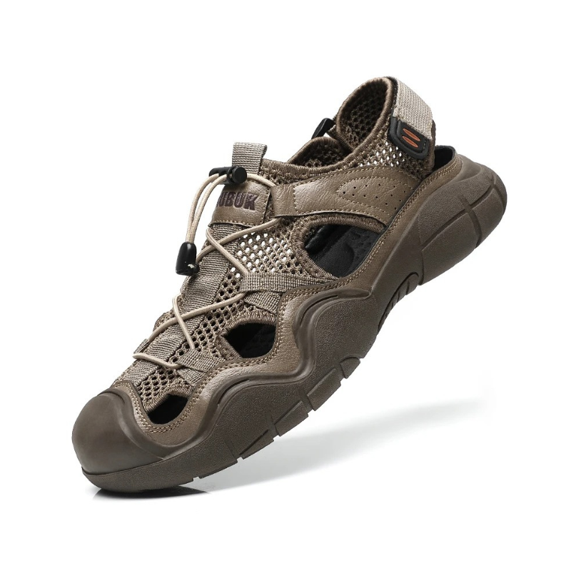 SandalFit Men's Sport Sandals Closed Toe Breathable Mesh Grip