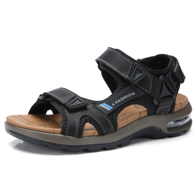 SandalFit Men's Sport Sandals Open Toe Genuine Leather Comfort