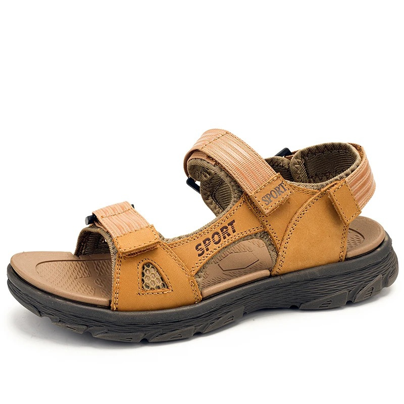 SandalFit Men's Sport Sandals Open Toe Lightweight Leather