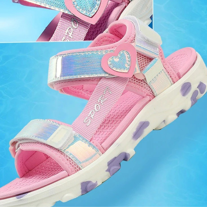 Girls’ Princess Sandals – Breathable Anti-Slip Open-Toe Shoes