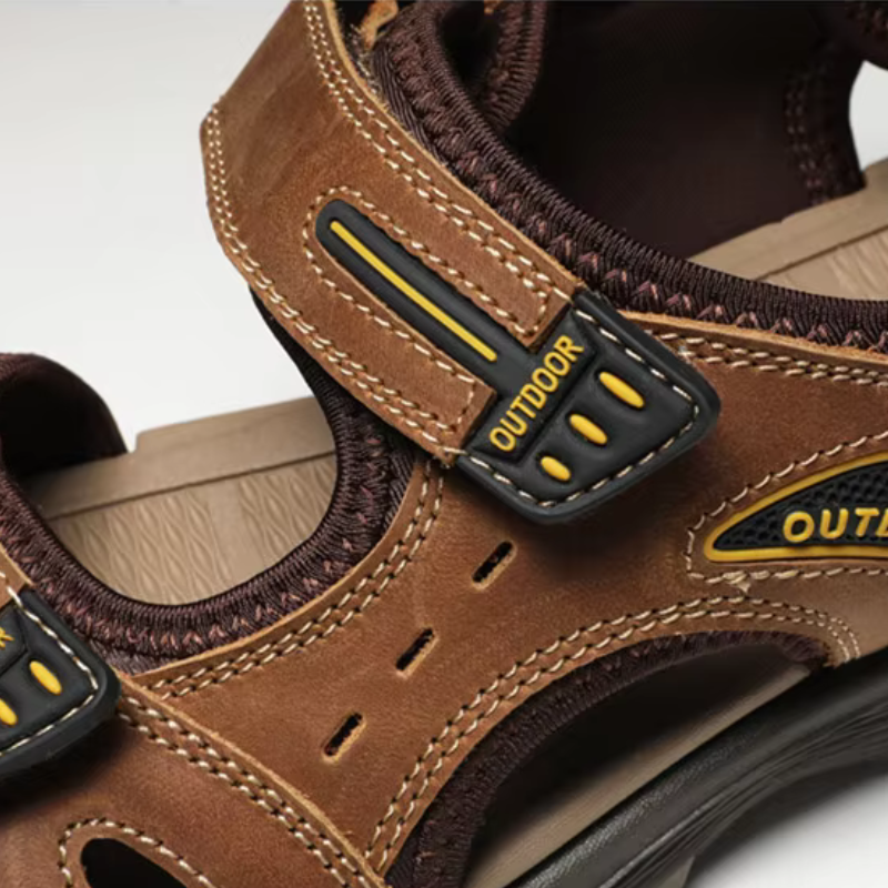 SandalFit Men's Sport Sandals Open Toe Leather Wading Comfort