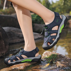SandalFit Men's Sport Sandals Closed Toe Genuine Leather Big Size