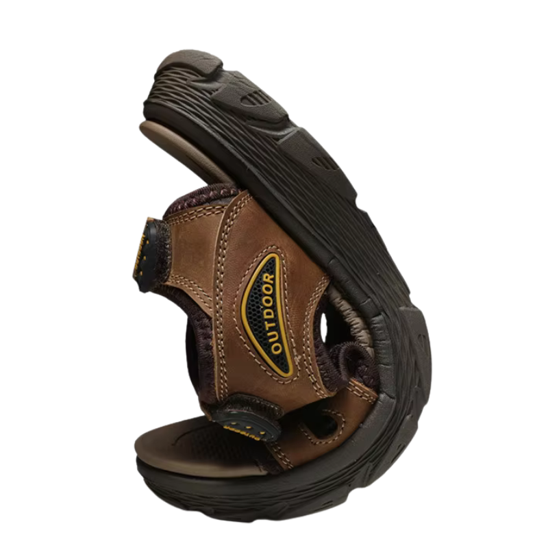 SandalFit Men's Sport Sandals Open Toe Leather Wading Comfort