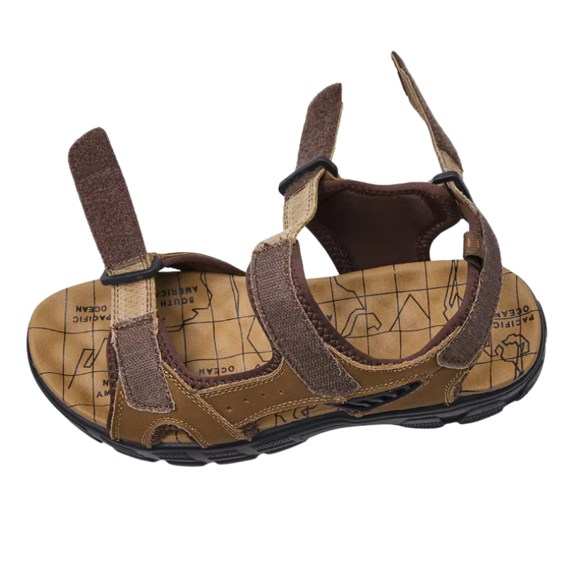 SandalFit Men's Sport Sandals Open Toe Classic Leather Lightweight