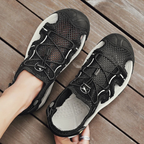 SandalFit Men's Sport Sandals Closed Toe Lightweight Leather