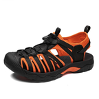 SandalFit Men's Sport Sandals Closed Toe Breathable Soft Leather