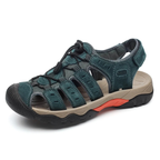 SandalFit Men's Sport Sandals Closed Toe Soft Leather Comfort