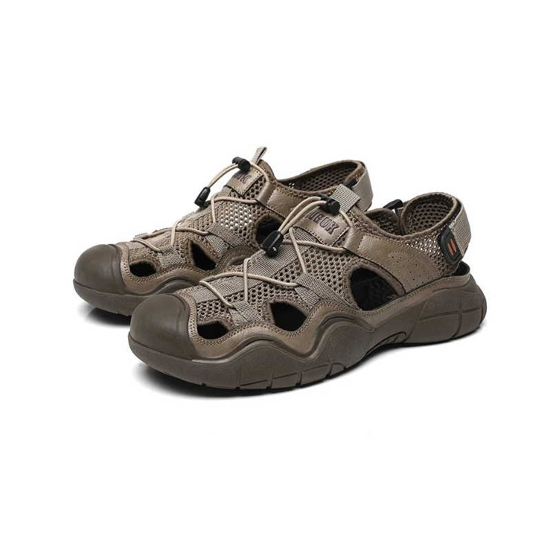 SandalFit Men's Sport Sandals Closed Toe Breathable Mesh Grip