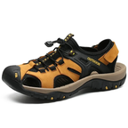 SandalFit Men's Sport Sandals Closed Toe Handmade Leather Non-Slip