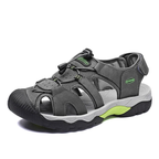SandalFit Men's Sport Sandals Closed Toe Genuine Leather Big Size