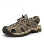 SandalFit Men's Sport Sandals Closed Toe Lightweight Leather
