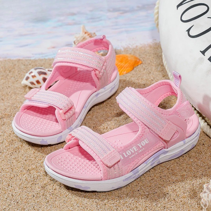 Girls’ Beach Sandals – Lightweight Non-Slip Soft-Sole Water Shoes