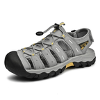 SandalFit Men's Sport Sandals Closed Toe Waterproof Leather