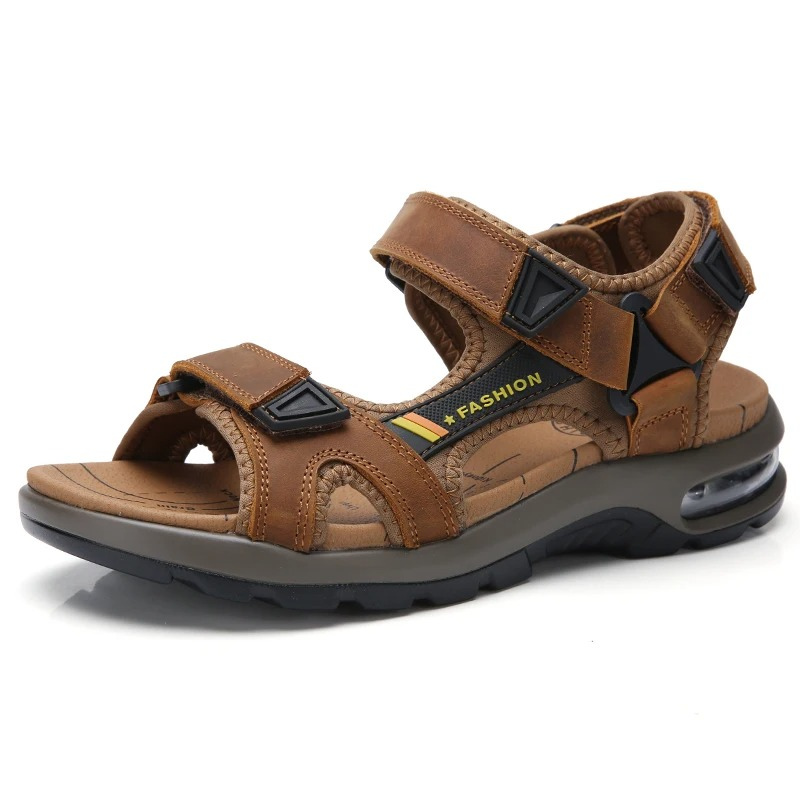 SandalFit Men's Sport Sandals Open Toe Genuine Leather Comfort